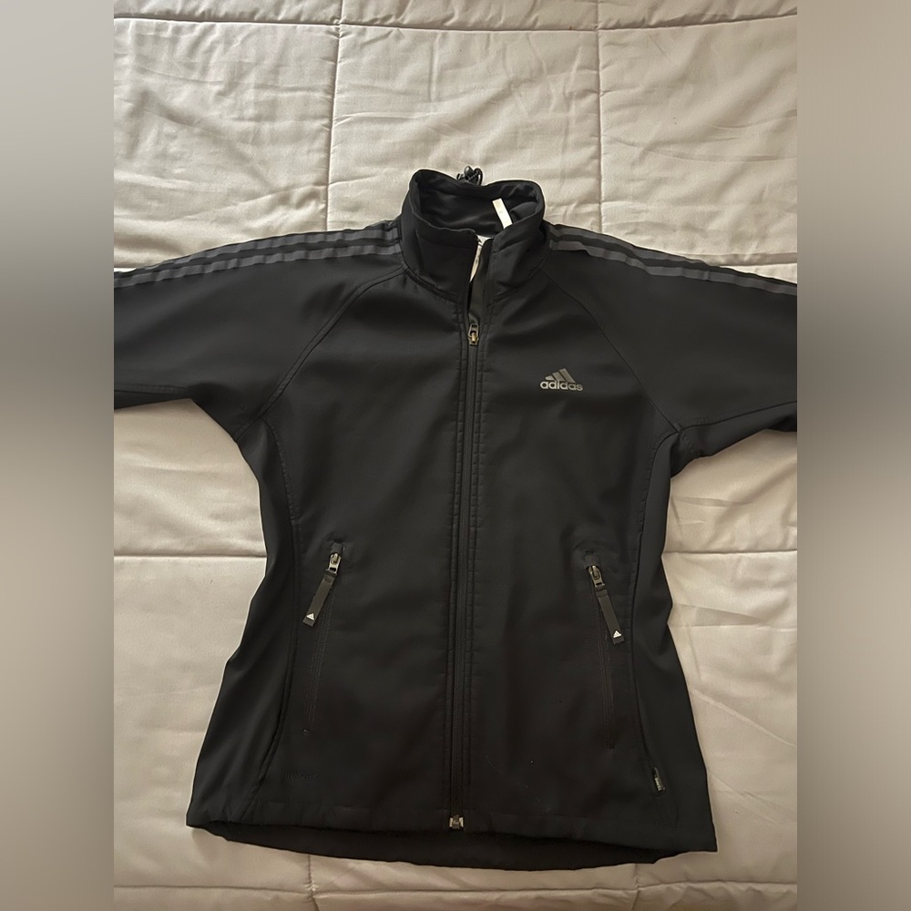 Vintage Adidas all back jacket with waist